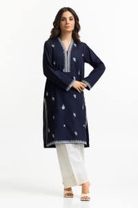 UAE -Chambray Embroidered Shirt KJ-43154