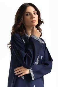 UAE -Chambray Embroidered Shirt KJ-43154
