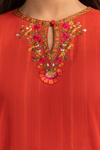 UAE -Dobby Dyed Embroidered Shirt KJ-43240