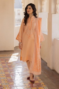 UAE -3Pcs Dobby Embroidered Suit KJP-43022