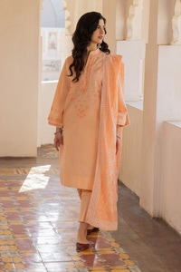 UAE -3Pcs Dobby Embroidered Suit KJP-43022