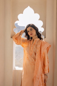UAE -3Pcs Dobby Embroidered Suit KJP-43022
