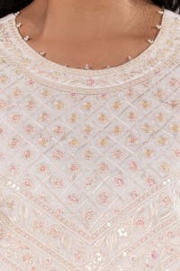 UAE-3 Piece Lurex Jacquard Embroidered Suit KJP-43060
