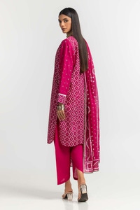 UAE -Lacquer Printed Lawn Shirt Dupatta Dyed Trouser KJP-43156