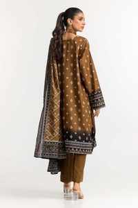 UAE -Printed Lawn Shirt Dupatta Dyed Trouser KJP-43164