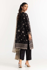 UAE -Embroidered Lawn Shirt Printed Lawn Dupatta Dyed Trouser KJP-43168