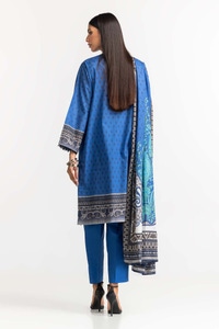 UAE -Embroidered Lawn Shirt Printed Lawn Dupatta Dyed Trouser KJP-43171