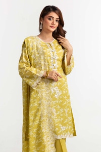 UAE -Lawn Printed With Embroidered Suit KJP-43173