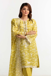 UAE -Lawn Printed With Embroidered Suit KJP-43173