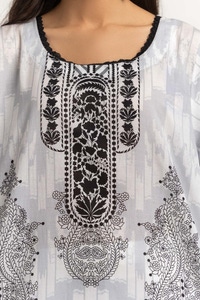 UAE -Printed Lawn Shirt Dupatta Dyed Trouser KJP-43174