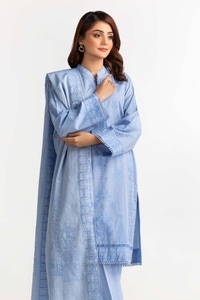 UAE -Chambray Jacquard Dyed Suit KJP-43182