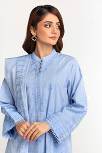 UAE -Chambray Jacquard Dyed Suit KJP-43182