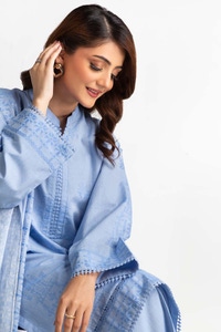 UAE -Chambray Jacquard Dyed Suit KJP-43182