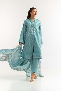 UAE -Embroidered Lawn Shirt Printed Lawn Dupatta Dyed Trouser KJP-43185