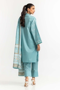 UAE -Embroidered Lawn Shirt Printed Lawn Dupatta Dyed Trouser KJP-43185