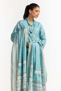 UAE -Embroidered Lawn Shirt Printed Lawn Dupatta Dyed Trouser KJP-43185