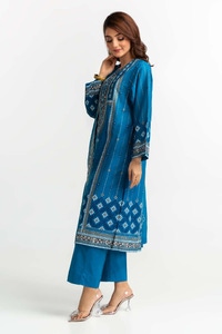 UAE -Lawn Lacquer Printed And Embroidered Suit KJP-43193