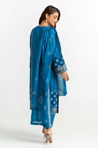 UAE -Lawn Lacquer Printed And Embroidered Suit KJP-43193