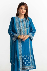 UAE -Lawn Lacquer Printed And Embroidered Suit KJP-43193