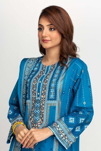 UAE -Lawn Lacquer Printed And Embroidered Suit KJP-43193