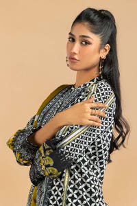 UAE -3PC Lawn Printed Embroidered Suit KJP-43207