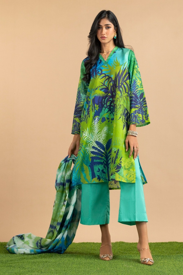 UAE -3PC Lawn Printed Suit KJP-43213