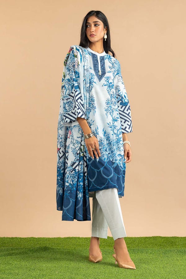 UAE-3 Piece Lawn Printed Suit KJP-43217