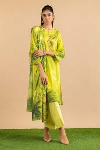 UAE -3PC Lawn Printed Embroidered Suit KJP-43219