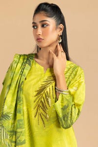UAE -3PC Lawn Printed Embroidered Suit KJP-43219