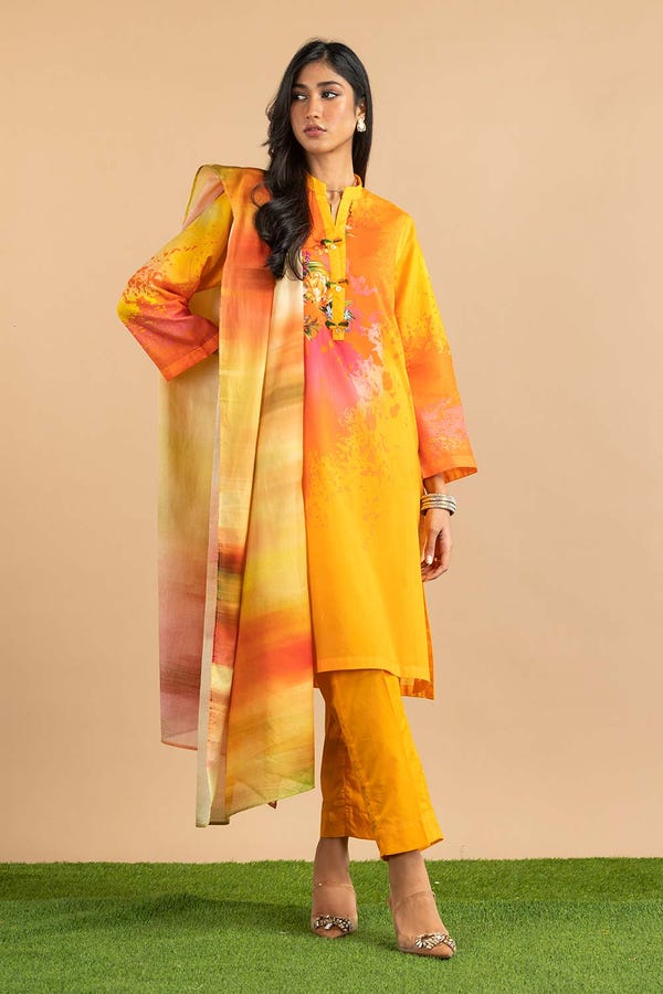 UAE -3PC Lawn Printed Suit KJP-43222