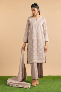 UAE -3PC Lawn Block Printed Suit KJP-43229