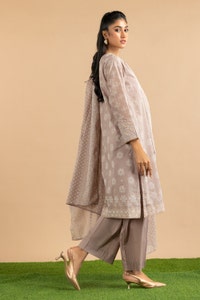 UAE -3PC Lawn Block Printed Suit KJP-43229