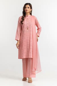 UAE-3 Piece Cambric Embroidered Suit KJP-43310