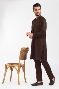 UAE -Dark Chocolate Brown Unstitched Fabric Opus Merrick