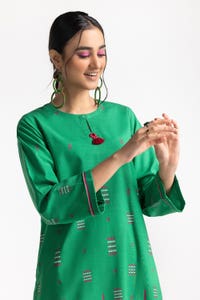 UAE -Chambray Block Printed Co-Ord Set KST-43017