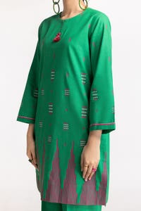 UAE -Chambray Block Printed Co-Ord Set KST-43017