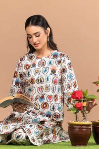 UAE -Cambric Printed Co-Ord Set KST-43034