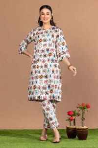 UAE -Cambric Printed Co-Ord Set KST-43034