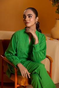 UAE -Cambric Embroidered Co-Ord Set KST-43097