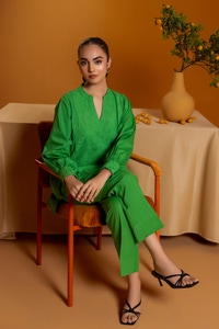 UAE -Cambric Embroidered Co-Ord Set KST-43097
