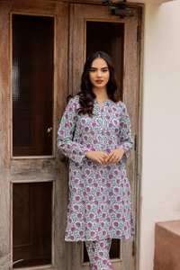 UAE -Cambric Printed Co-Ord Set KST-43143