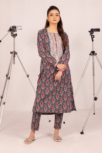 UAE -Cambric Printed and Embroidered Co-Ord Set KST-43200