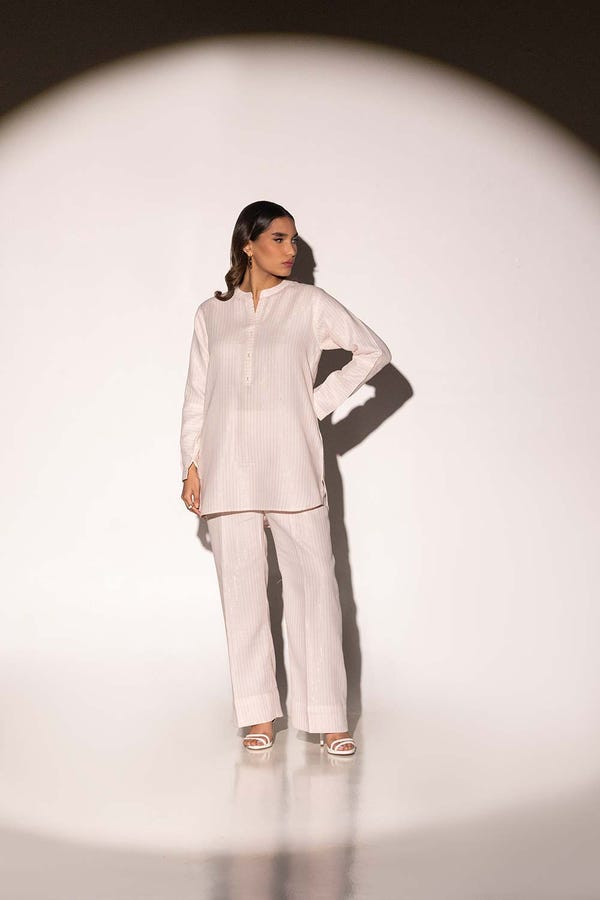 UAE -Yarn Dyed Zari Stripe Co-Ord Set KST-43252