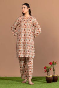 UAE -Cambric Printed Co-Ord Set KST-43261