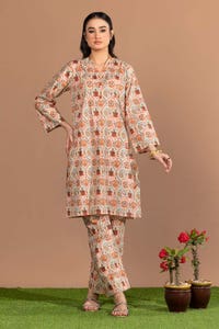 UAE -Cambric Printed Co-Ord Set KST-43261