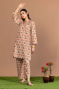 UAE -Cambric Printed Co-Ord Set KST-43261