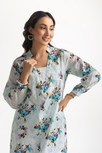 UAE -Cotton Viscose Printed Co-Ord Set KST-43361