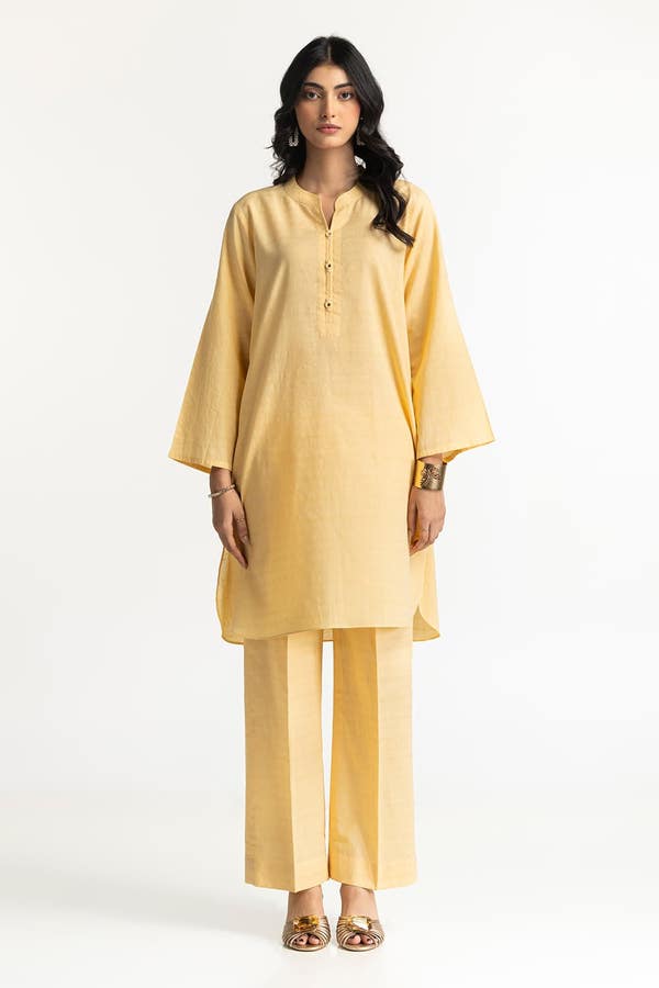 UAE -Lurex Jacquard Embellished Shirt And Trouser KST-43385