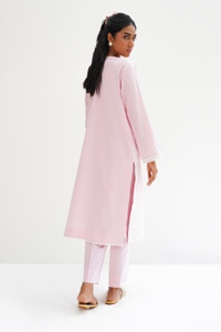 UAE -Yarn Dyed Embroidered Co-Ord Set KST-43486