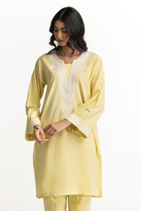 UAE -Yarn Dyed Embroidered Co-Ord Set KST-43489